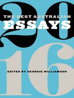 The Best Australian Essays 2016 - ebook